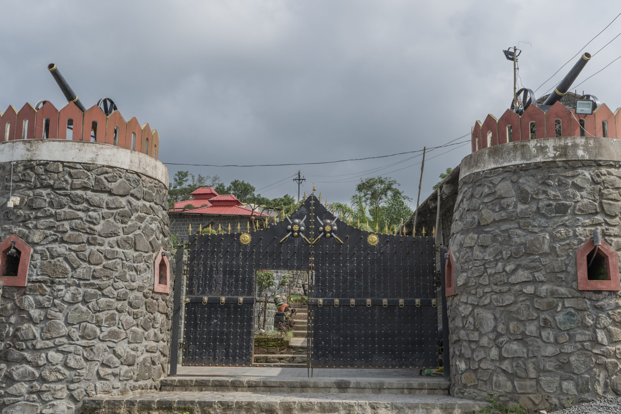 Fort-style resort entrance
