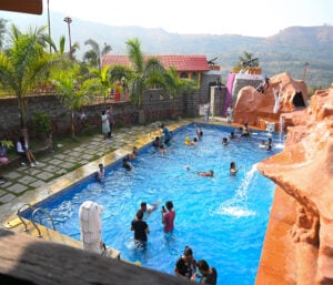Swamming Pool With Waterfall